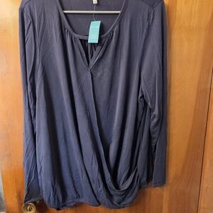 Maurices Dark Gray Long Sleeve Top NWT